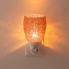 Glitter Rose Gold Mini Warmer with Wall Plug