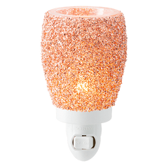 Glitter Rose Gold Mini Warmer with Wall Plug